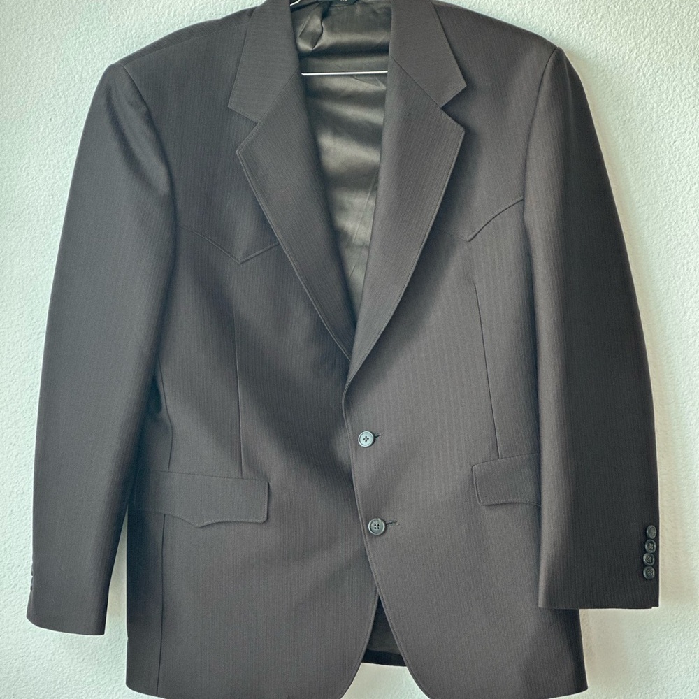 Warren Sewell Western Brown Polyester Blazer Made in Great Falls Montana